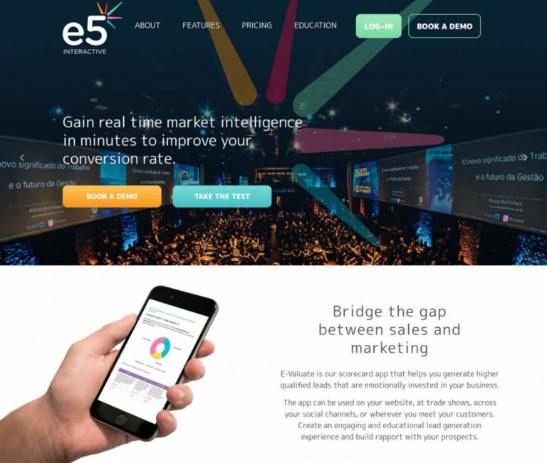 E5 Interactive homepage screenshot