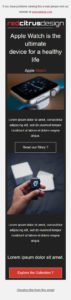 Html email template mobile screenshot