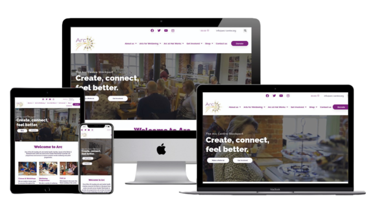 Arc centre woocommerce web design screenshots