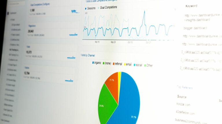 Website analytics screen